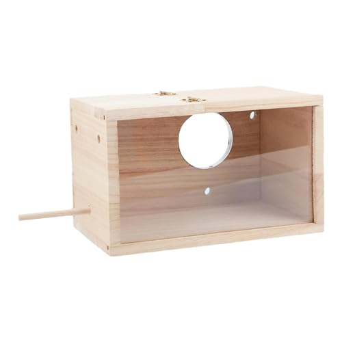 scyca Conure Wellensittichbox, Papageienbox | Sichtbares Design Nymphensittichhaus für Käfig - Vogelhaus aus Holz mit transparentem Acrylfenster von scyca