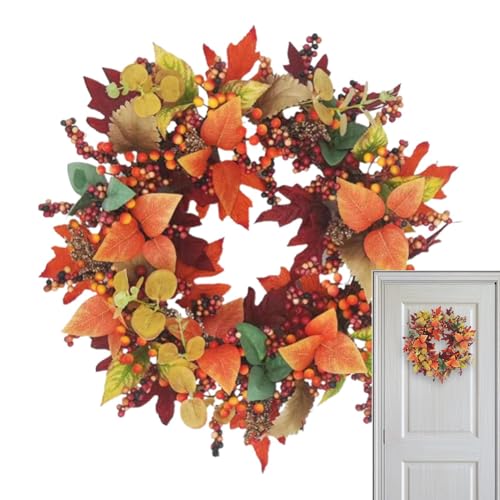 scyca Herbstkranz, Herbstkranz, Herbsterntenkränze für die Eingangstür, künstlicher Herbstkranz für Türfenster, Beerenkranz für Partys scyca Herbstkranz, Herbstkranz, Herbsterntenkränze für die Eingangstür, künstlicher Herbstkranz für Türfenster, Beerenkranz für Partys von scyca