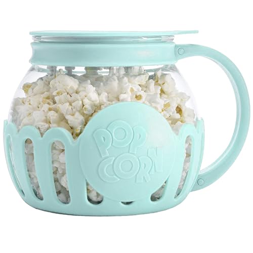 scyca Mikrowellen-Popcorn-Maker | Kreative Mikrowellen-Popcornschale Selbstgemachte Popcornmaschine Borosilikatglas Mikrowellen-Popcorn-Popper-Schüssel mit Deckel | für Home-Movie-Nights-Partys von scyca
