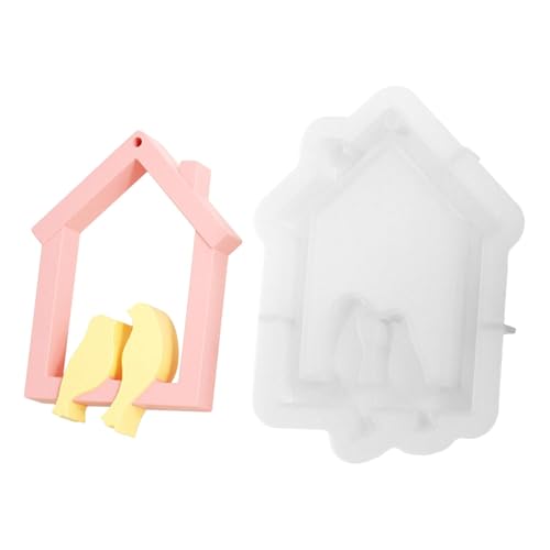 scyca Silikonform für Vogelhaus, Form für Vogelhaus, Dekoration zum Aufhängen für Vogelhaus, Gießformen aus Kunstharz, Formen zur Herstellung von Dekorationen, Zubehör für von scyca
