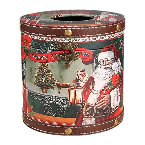 scyca Taschentuchhalter für Weihnachten, zylindrische Tissue Box – schöne Tissue Box | Weihnachtspapier Tissue Box Organizer, Kosmetiktücherbox für Auto scyca Taschentuchhalter für Weihnachten, zylindrische Tissue Box – schöne Tissue Box | Weihnachtspapier Tissue Box Organizer, Kosmetiktücherbox für Auto von scyca
