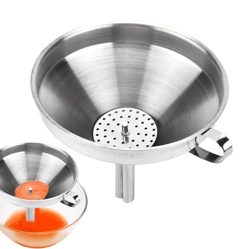 scyca Trichter aus Edelstahl, Trichter mit Sieb | Siebtrichter mit Siebfilter - feinmaschiges Sieb Trichter aus Edelstahl für Einmachgläser, Säfte, Flüssigkeiten, Flaschen scyca Trichter aus Edelstahl, Trichter mit Sieb | Siebtrichter mit Siebfilter - feinmaschiges Sieb Trichter aus Edelstahl für Einmachgläser, Säfte, Flüssigkeiten, Flaschen von scyca