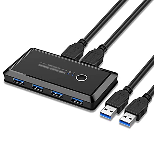 USB 3.0 Switch Hub Selector 2 PCs Sharing 4 Devices for Keyboard Mouse Printer von sdfdefhdjfvbsbdfcshd