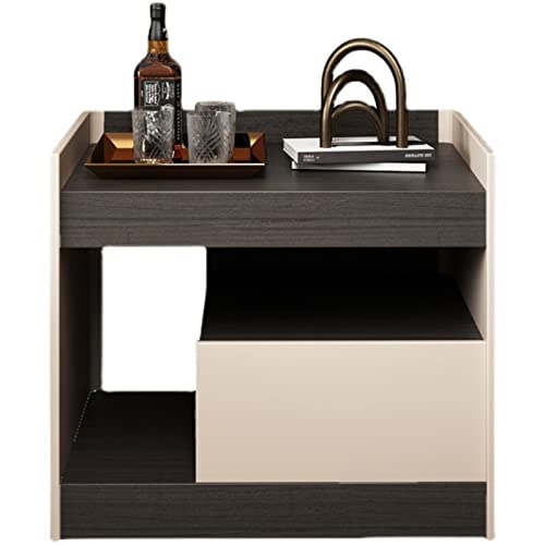 Schlafzimmertisch, Nachttisch, Hauptschlafzimmer, Persönlichkeit, Beistellschrank, Design, hell, luxuriös, italienischer Nachttisch (Farbe: Hellgrau) (Hellgrau) von sdfuhesfgydegfhvshcs