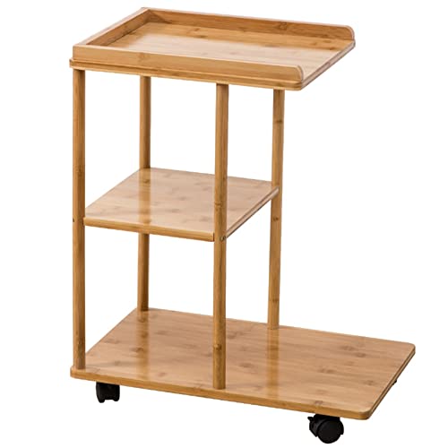 Schlafzimmertisch Minimalistisch Bambus Mobile Wohnzimmer Dreischichtiges Design Kleine Couchtische Sofa Beistelltisch Schlafzimmer Mini Nachttisch von sdfuhesfgydegfhvshcs