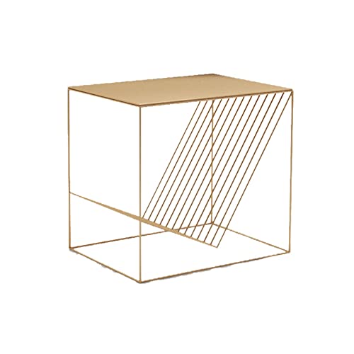 Schlafzimmertisch Nachttisch Kleines minimalistisches Design Sinn High-End-Gefühl für Breite Moderner minimalistischer Schließfach Schmiedeeisen Schlafzimmer Nachttisch (Farbe: 1) (2) von sdfuhesfgydegfhvshcs