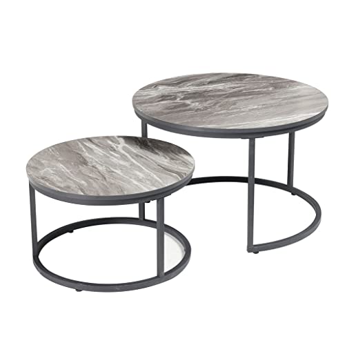 2-in-1 nordisches Wohnzimmer, rund, Couchtisch, Wohnung, Schlafzimmer, Nachttisch, Möbel, Restaurant, Endtisch (Farbe: Bildfarbe, Größe: Einheitsgröße) (Bildfarbe, Einheitsgröße) von sdghfghdbghgfyedvfvjk