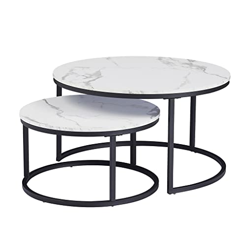 2-in-1 nordisches Wohnzimmer, runde Couchtische, Wohnung, Schlafzimmer, Nachttisch, Wohnmöbel, Restaurant (Farbe: Bildfarbe, Größe: Einheitsgröße) (Bildfarbe, Einheitsgröße) von sdghfghdbghgfyedvfvjk