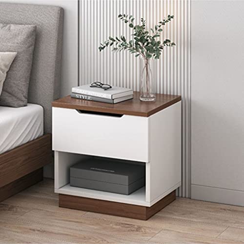 Nachttisch, schlicht, modern, Nachttisch, Schlafzimmermöbel, Holzkommode, Kommode, Mini-Aufbewahrungsschrank, Tisch (Farbe: Stil zwei) (Stil 1) von sdghfghdbghgfyedvfvjk