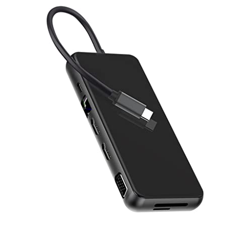 USB C Dock 4K Dual HDMI mit Triple Display Adapter Typ C Hub Multiport Adapter Laptop Dockingstation von sdghfghdbghgfyedvfvjk