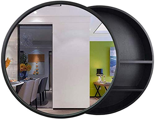 Runder HD-Wandspiegel mit Aufbewahrungsschrank, 70 cm, Schwarz (Farbe: B, Größe: 50 cm) von sdhgsdgdhsavbxc