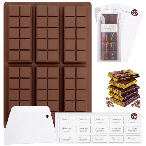 Schokoladenform Silikon Tief Set Mit Schaber, Tasche Und Aufkleber - Quadra Form FüR DIY SüßIgkeiten Und Backen Schokoladenform Silikon Tief Set Mit Schaber, Tasche Und Aufkleber - Quadra Form FüR DIY SüßIgkeiten Und Backen von sdhiiolp