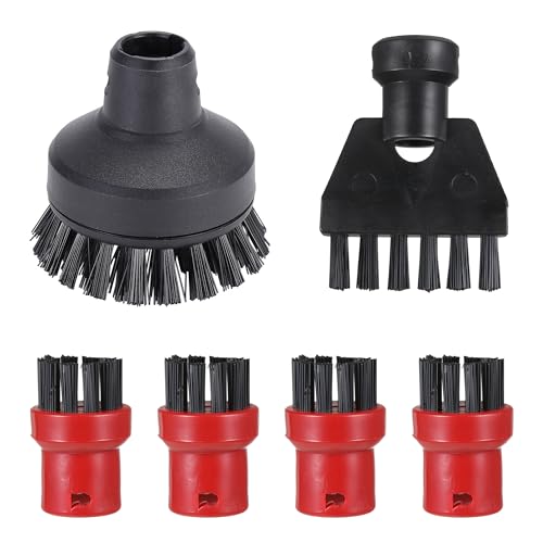 6pcs Rundbürstenset Rundbürste Bürste Ersatzteile Kompatibel Zubehör für Dampfreiniger Kärcher SC1 SC2 SC3 SC4 SC5 SC7 CTK10 Rundbürstenset Große Rundbürste Kleine Rundbürstendüse Fugenbürste von sdhiiolp