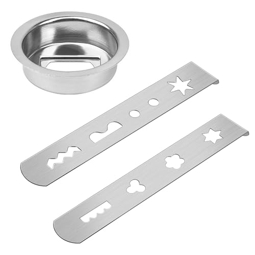 sdhiiolp 2 Stück Spritzgebäckvorsatz Edelstahl Gebäckvorsatz 8 Formen Zubehör Spritzgebäckaufsatz Gebäckaufsatz für Fleischwolf mit Verbindungsring für Weihnachten Gebäck Spritzgebäck von sdhiiolp
