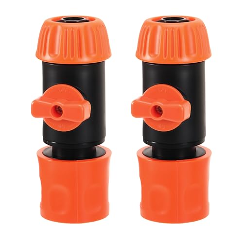 sdhiiolp 2 x Gartenschlauch Verbinder Schlauchverbinder Schlauchkupplung 1/2 Zoll (13 mm) mit Regulierventil Wasserstop Gartenschlauch Kupplung von sdhiiolp