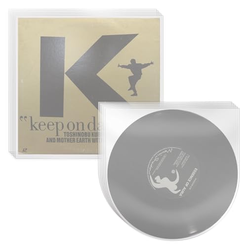 sdroceRyaM 17,8 cm (7 Zoll) EP-Schallplatten-Innenhüllen und Außenhüllen, antistatische Kunststoff-Schutzhüllen für 45 U/min, transparent, 100 Stück von sdroceRyaM