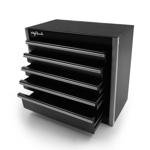 sdroceRyaM Mini-Werkzeugkasten, Metall-Werkzeugkiste mit 5 Schubladen, tragbarer Werkzeugkasten, Aufbewahrung für die tägliche Aufbewahrung und Organizer, 215 x 115 x 195 mm, Schwarz sdroceRyaM Mini-Werkzeugkasten, Metall-Werkzeugkiste mit 5 Schubladen, tragbarer Werkzeugkasten, Aufbewahrung für die tägliche Aufbewahrung und Organizer, 215 x 115 x 195 mm, Schwarz von sdroceRyaM