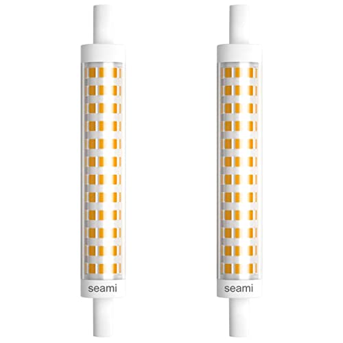 seami R7s Led 118mm,Nicht Dimmbar,10W 230V 3000k warmweiß,R7s LED-Lampe,R7S LED Glühbirnen,R7s LED Leuchtmittel,R7s J Typ LED Doppelsokel Linear Tube 360° Abstrahlwinkel(2 Stück) von seami