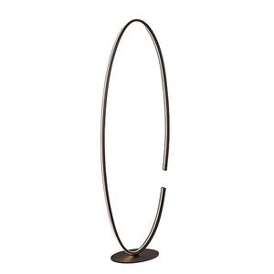 home24 LED-Stehleuchte Loop 19 x 126 x 45cm Schwarz Stahl, lackiert Silikon LED LED-Platine von home24