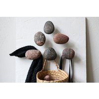 Dekorative Stein-Kleiderhaken-Wandhalterung - 6Er-Set Dekorative Stein-Kleiderhaken-Wandhalterung - 6Er-Set von seazencity