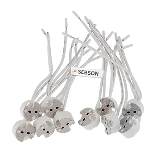 SEBSON® 10er-Pack GU5.3 / MR16 Fassungen aus Keramik von SEBSON