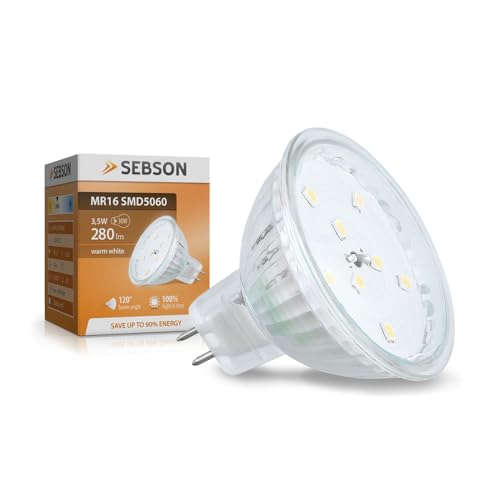 SEBSON LED Lampe GU5.3 / MR16 warmweiß 3.5W, ersetzt 30W Glühlampe, 280 Lumen, MR16 LED 12V DC, LED Leuchtmittel 110° SEBSON LED Lampe GU5.3 / MR16 warmweiß 3.5W, ersetzt 30W Glühlampe, 280 Lumen, MR16 LED 12V DC, LED Leuchtmittel 110° von SEBSON