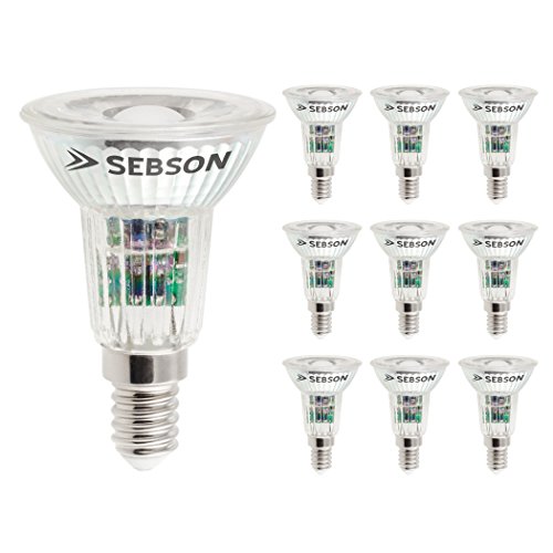 SEBSON LED Lampe E14 5W warmweiß, ersetzt 50W Halogenlampe, 420 Lumen, COB LED, Spot 46°, 230V, 10er Pack SEBSON LED Lampe E14 5W warmweiß, ersetzt 50W Halogenlampe, 420 Lumen, COB LED, Spot 46°, 230V, 10er Pack von SEBSON