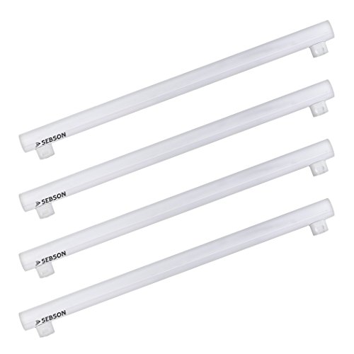 SEBSON LED Lampe S14S 50cm, 8w, ersetzt 60W Glühlampe, 880lm, warmweiß, LED Linienlampe 150°, 4er Pack von SEBSON