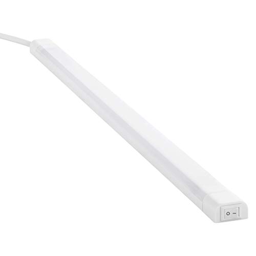 SEBSON LED Unterbauleuchte neutralweiß 50cm - LED Leiste 8W 700lm 4000K Lichtleiste mit Stecker und Schalter 230V IP20 24x13x500mm von SEBSON