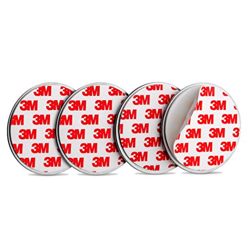 SEBSON Magnethalterung, Magnetpads, Magnetbefestigung für Rauchmelder, selbstklebend, 4er Pack von SEBSON