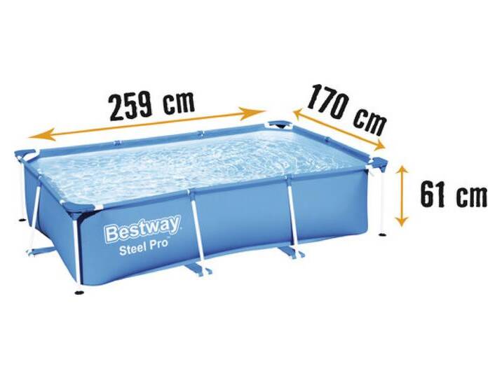 B-Ware B-Ware Bestway Steel Pro Aufstellpool Ohne Pumpe Pool Swimmingpool 259x170x61 Cm Blau B-Ware B-Ware Bestway Steel Pro Aufstellpool Ohne Pumpe Pool Swimmingpool 259x170x61 Cm Blau von second-circle