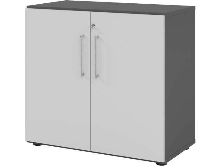B-Ware B-Ware Bümö Aktenschrank Abschließbar Büroschrank Holz 80cm Breit In Graphit Grau von second-circle