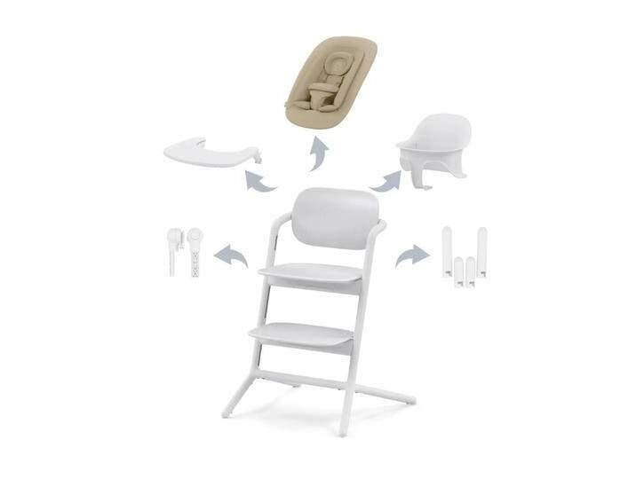 B-Ware B-Ware Cybex Hochstuhl Set Stuhl Baby All White Mitwachsend 4in1 Ergonomisch Lemo von second-circle