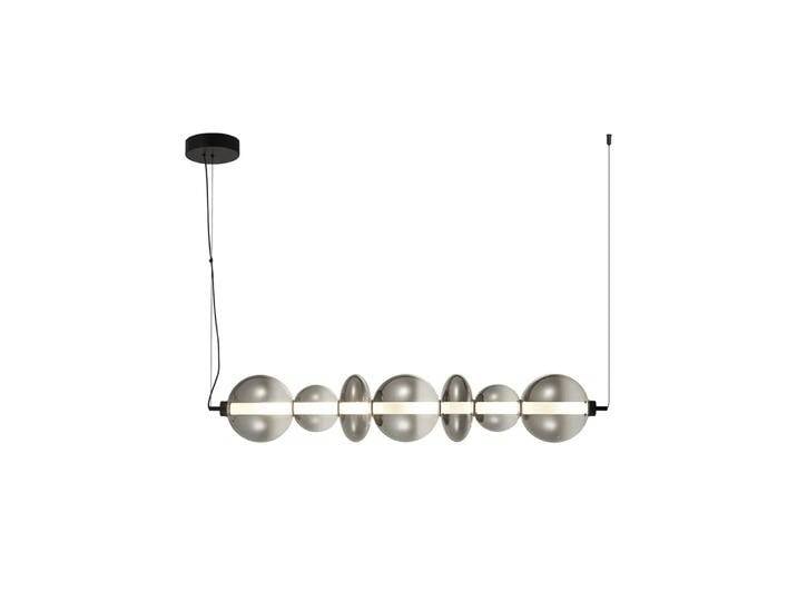 B-Ware B-Ware Daphne Led Hängeleuchte Pendelleuchte Glas Grau Transparent Länge 118 Cm von second-circle