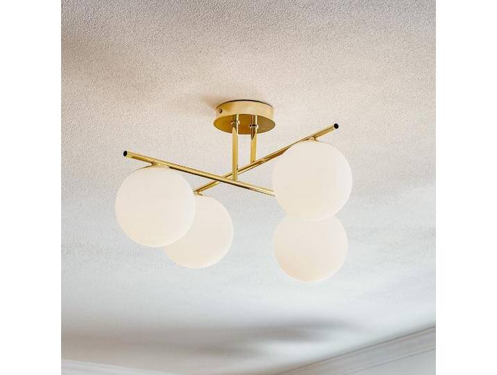 B-Ware B-Ware Deckenleuchte Aurora Vierflammig Gold Deckenlampe Lampe Wohnzimmerleuchte E14229 von second-circle