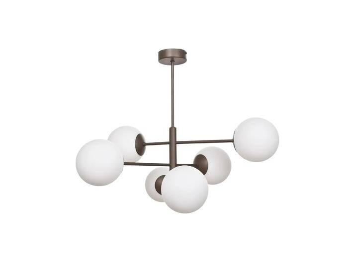 B-Ware B-Ware Domiluce Hängeleuchte Pendelleuchte Aurora Braun 60 Cm 6 Flammig Glas E14 Lampe von second-circle