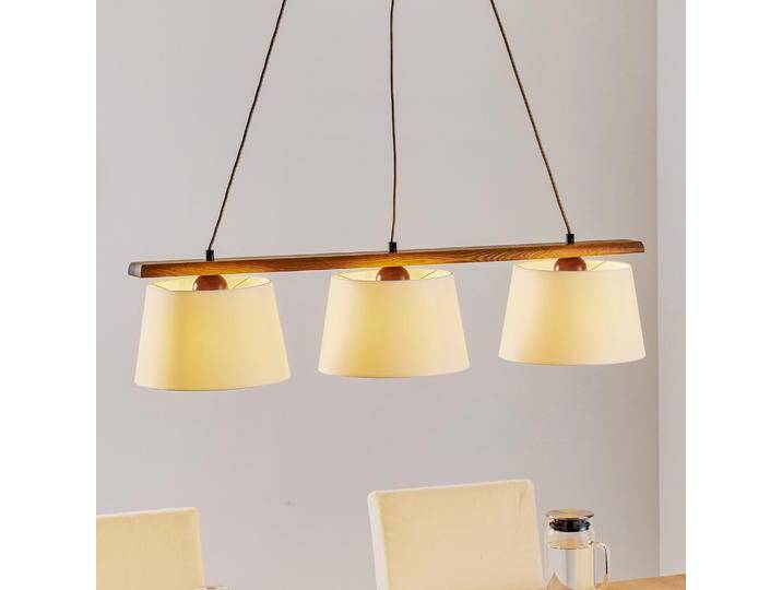 B-Ware B-Ware Euluna Hängeleuchte Sweden Hängelampe Deckenlampe E27 Dreiflammig Eiche Rustikal von second-circle