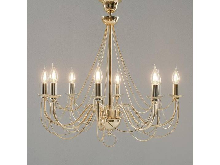 B-Ware B-Ware Euluna Kronleuchter Retro Hängeleuchte Pendelleuchte Deckenlampe 8 Flmg E14 Gold von second-circle