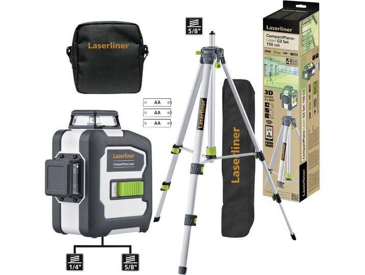 B-Ware B-Ware Laserliner Compact Plane Laser 3 G Set 150 Dreidimensionaler Tasche Messwerkzeug B-Ware B-Ware Laserliner Compact Plane Laser 3 G Set 150 Dreidimensionaler Tasche Messwerkzeug von second-circle