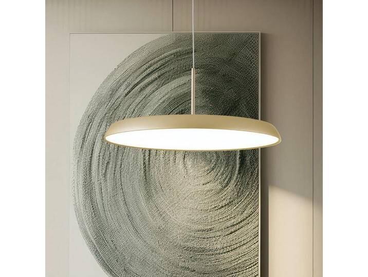 B-Ware B-Ware Led Hängelampe Pendelleuchte Leuchte Creme Goldfarben Metall ø 45 Cm von second-circle