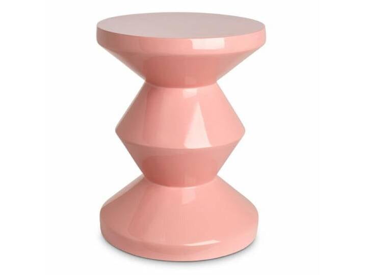 B-Ware B-Ware Pols Potten Zig Zag Hocker Sitzhocker Beistelltisch Tisch Rosa H 46 X ø 35,5 Cm von second-circle