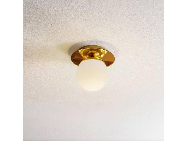 B-Ware Deckenleuchte Plato Goldfarben Metall Opalglas ø 19 Cm Deckenlampe Lampe Leuchte B-Ware von second-circle