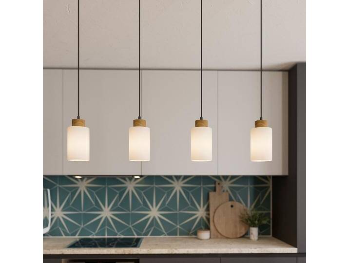 B-Ware Envostar Talia Hängeleuchte Pendelleuchte Deckenlampe Lampe 4 Flammig Eiche W979 B-Ware von second-circle