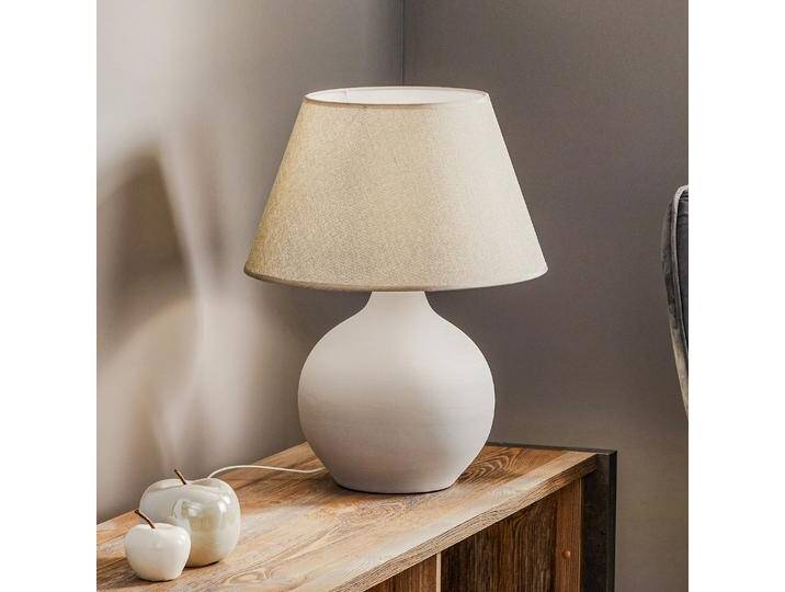 B-Ware Euluna Tischleuchte Sfera Schreibtischlampe Deko Tischlampe E27 53cm Zement Grau B-Ware von second-circle