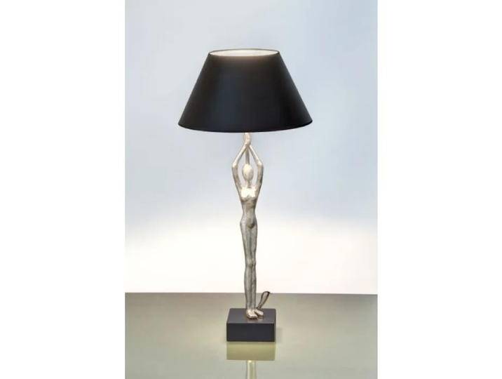 B-Ware Holländer Ballerino Tischleuchte Tischlampe Nachttischlampe Schwarz Silber E27 B-Ware von second-circle