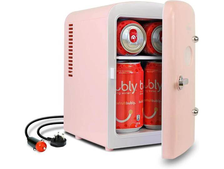 B-Ware Koolatron Mini Kühlschrank Kompaktkühler Kosmetik Getränke Rosa 4 L Schlafzimmer B-Ware von second-circle