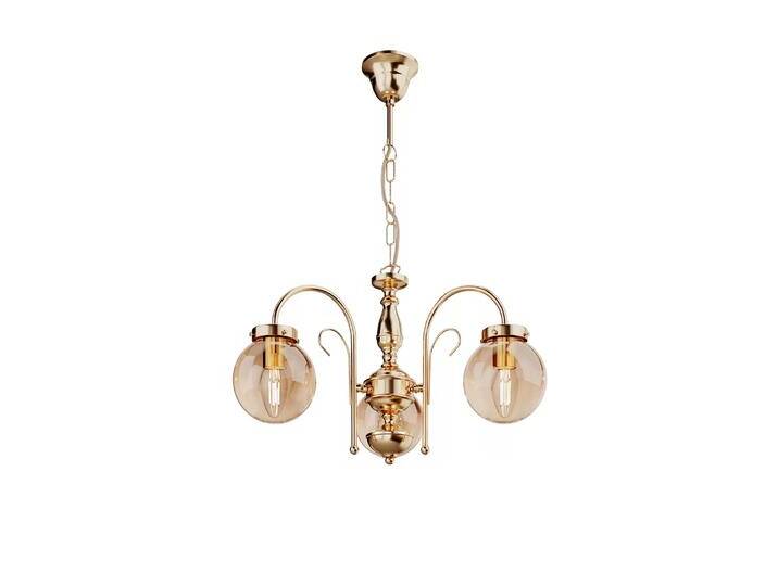 B-Ware Kronleuchter Hector gold dreiflammig Deckenlampe Deckenleuchte Lampe Leuchte E14 von second-circle