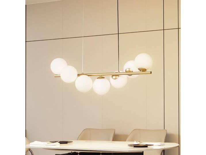 B-Ware Lucande Hängeleuchte Isandro Gold Opal 7 Flammig Deckenlampe Deckenleuchte S877 B-Ware von second-circle