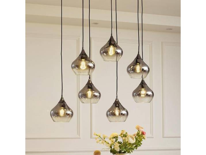 B-Ware Lucande Hängeleuchte Jarven Hängelampe Deckenlampe Lampe 7 Flammig Schwarz Glas B-Ware von second-circle