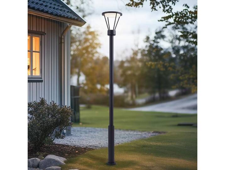 B-Ware Lucande Led Außenleuchte Elario 222 Cm Schwarz Aluminium Lampe Leuchte Spot B-Ware von second-circle